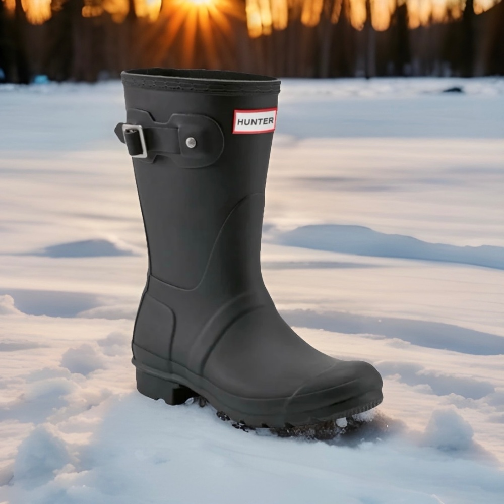 Hunter Original Short Rain Boot Women Waterproof Matte Comfort Black Trending - Picture 7 of 8